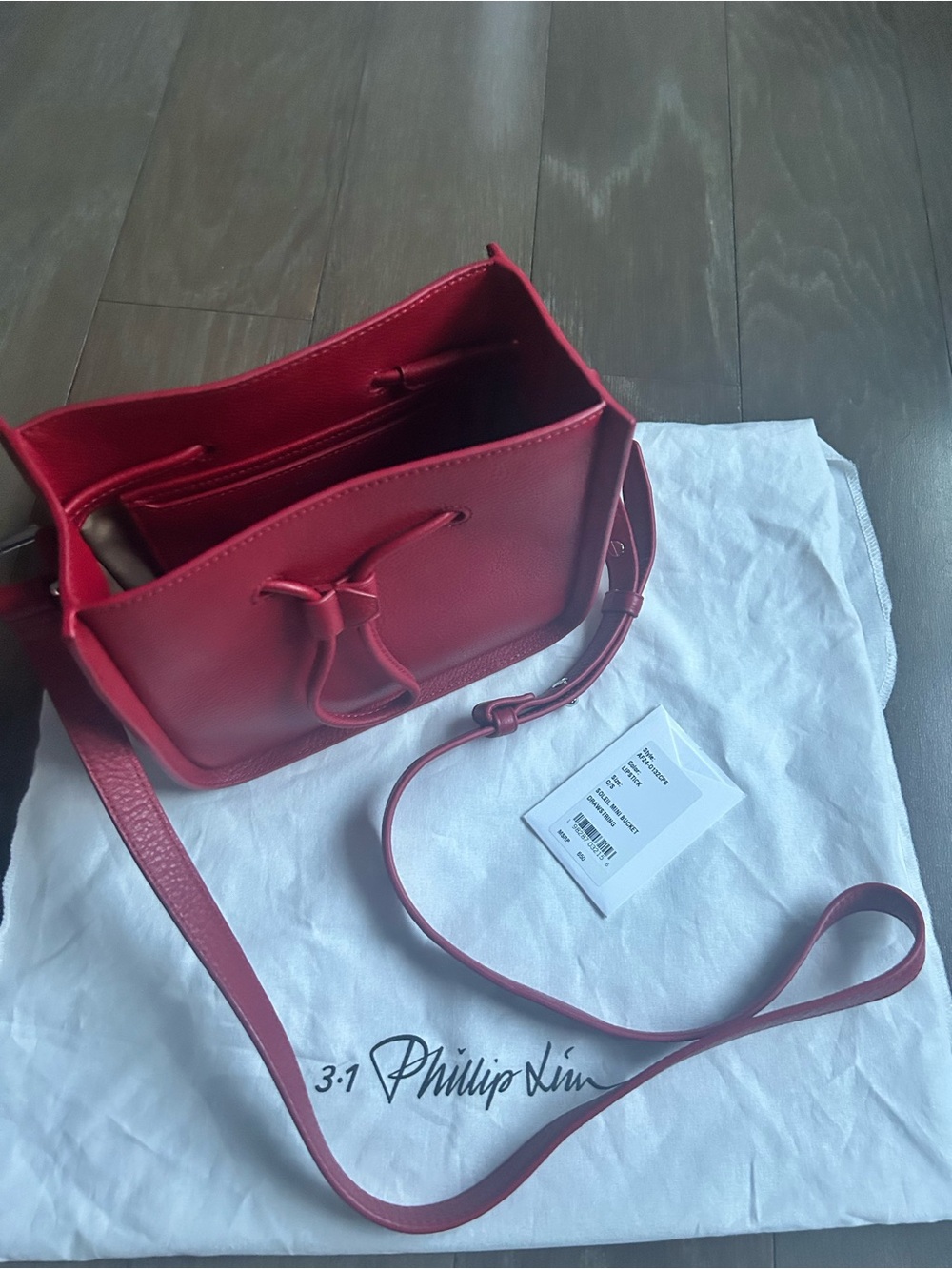 3.1 Phillip Lim Red Soleil Bucket Leather Crossbody